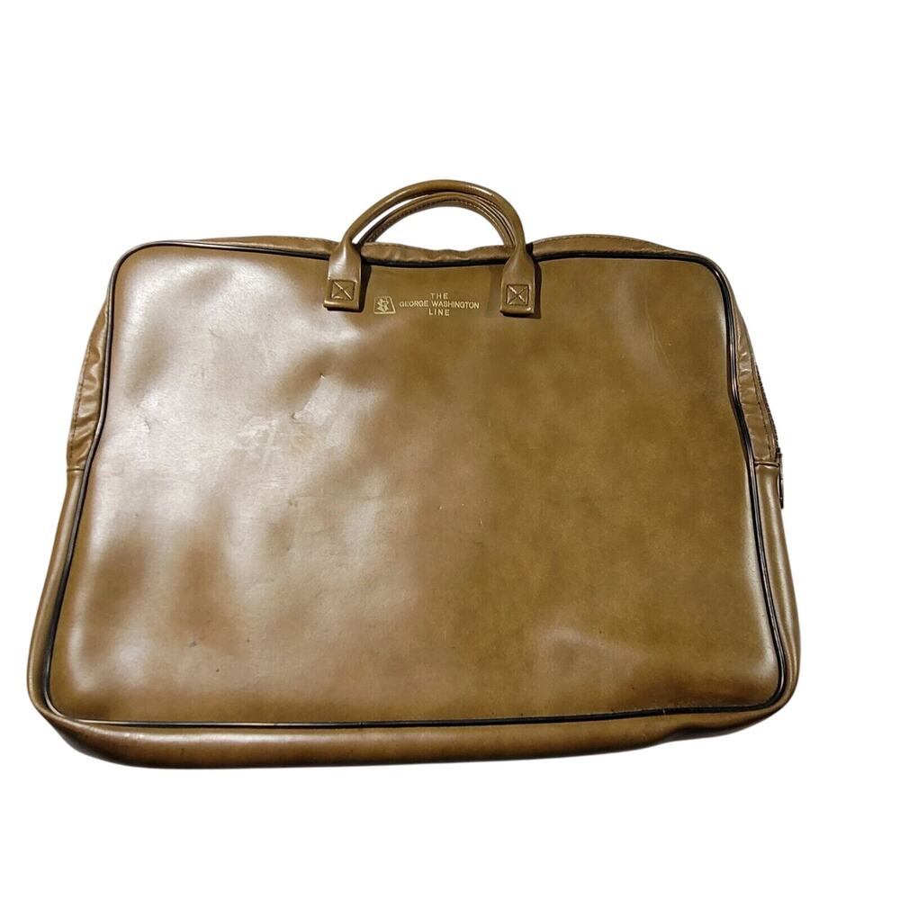 Talon George Washington Line Briefcase Laptop Bag Leather GWU Vintage